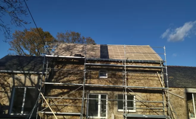 Rénovation de la toiture, isolation et bardage des pignons en ardoise,pose de gouttière nantaise a lavau sur Loire , Sainte-Anne-sur-Brivet, QUIRRION MICKAEL COUVREUR ZINGUEUR GUERINOIS