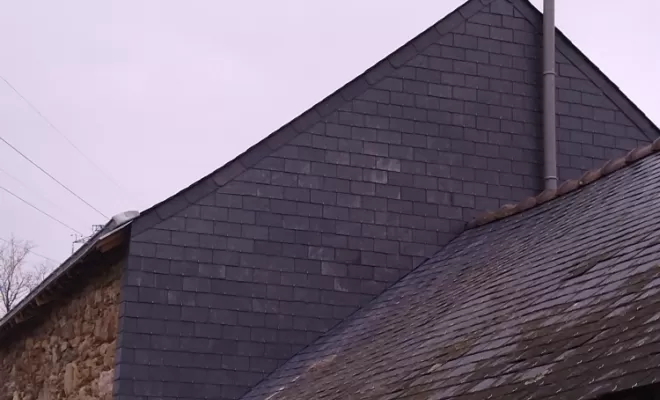 Rénovation de la toiture, isolation et bardage des pignons en ardoise,pose de gouttière nantaise a lavau sur Loire , Sainte-Anne-sur-Brivet, QUIRRION MICKAEL COUVREUR ZINGUEUR GUERINOIS