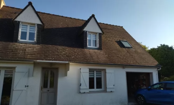 Remplacement d'ardoise fibro-ciment par de l'ardoise naturelle, Sainte-Anne-sur-Brivet, QUIRRION MICKAEL COUVREUR ZINGUEUR GUERINOIS