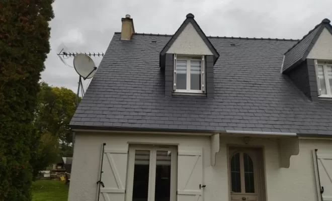 Remplacement d'ardoise fibro-ciment par de l'ardoise naturelle, Sainte-Anne-sur-Brivet, QUIRRION MICKAEL COUVREUR ZINGUEUR GUERINOIS