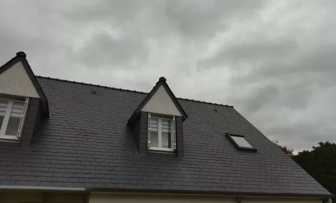 Remplacement d'ardoise fibro-ciment par de l'ardoise naturelle, Sainte-Anne-sur-Brivet, QUIRRION MICKAEL COUVREUR ZINGUEUR GUERINOIS